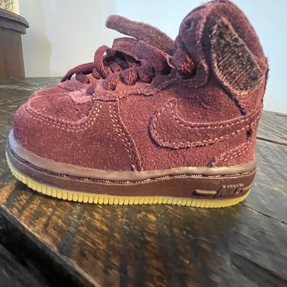Nike Force 1 Mid Lv8 Baby Shoes Size 4C Deep Burgundy Color - Picture 7 of 7